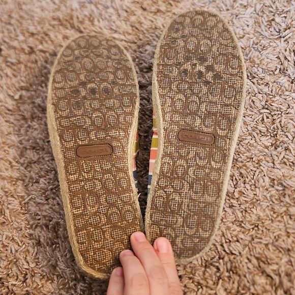 Coach MargaretStriped Espadrille Flats Size 6.5 - Picture 7 of 7